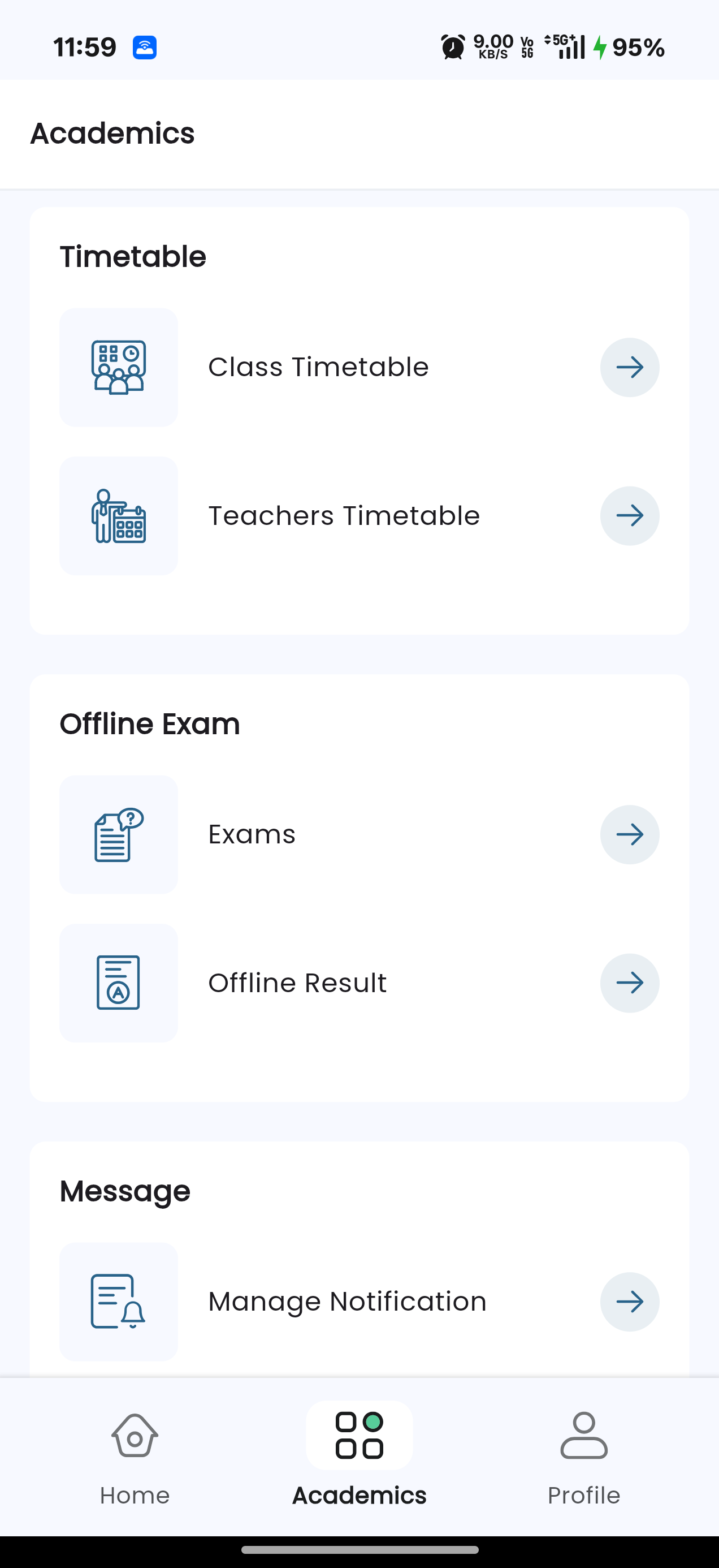 Student Timetable & Exams